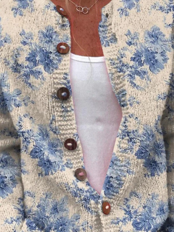 Élise™ | Cardigan Fleuri Tissé