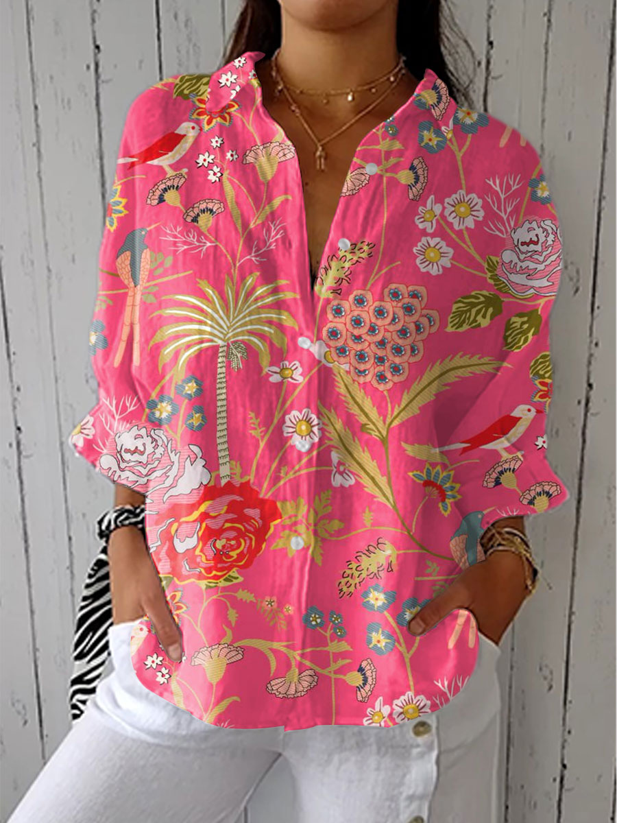 Elizabeth | Blouse Florale Tropicale