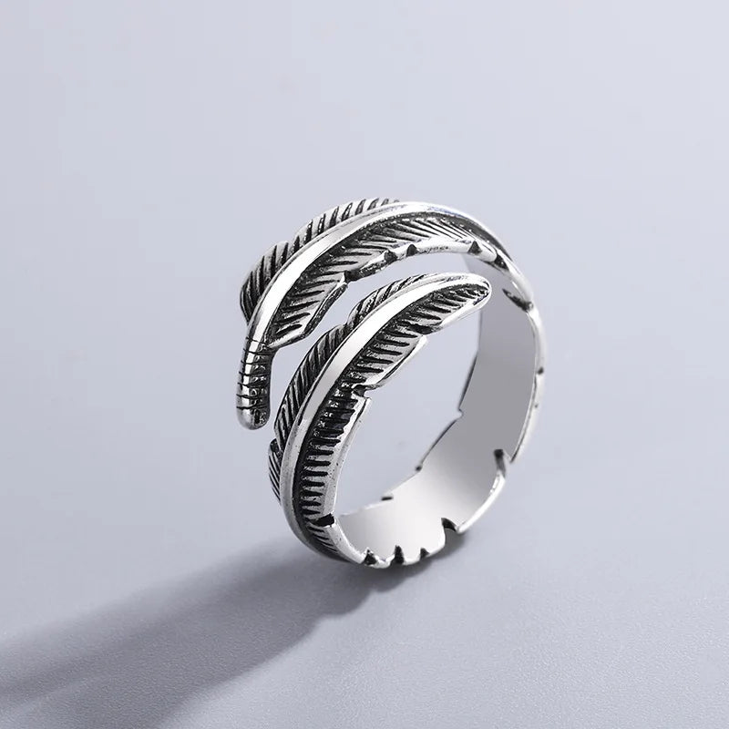 Bague Mémorial Ajustable – Plume d'un Ange