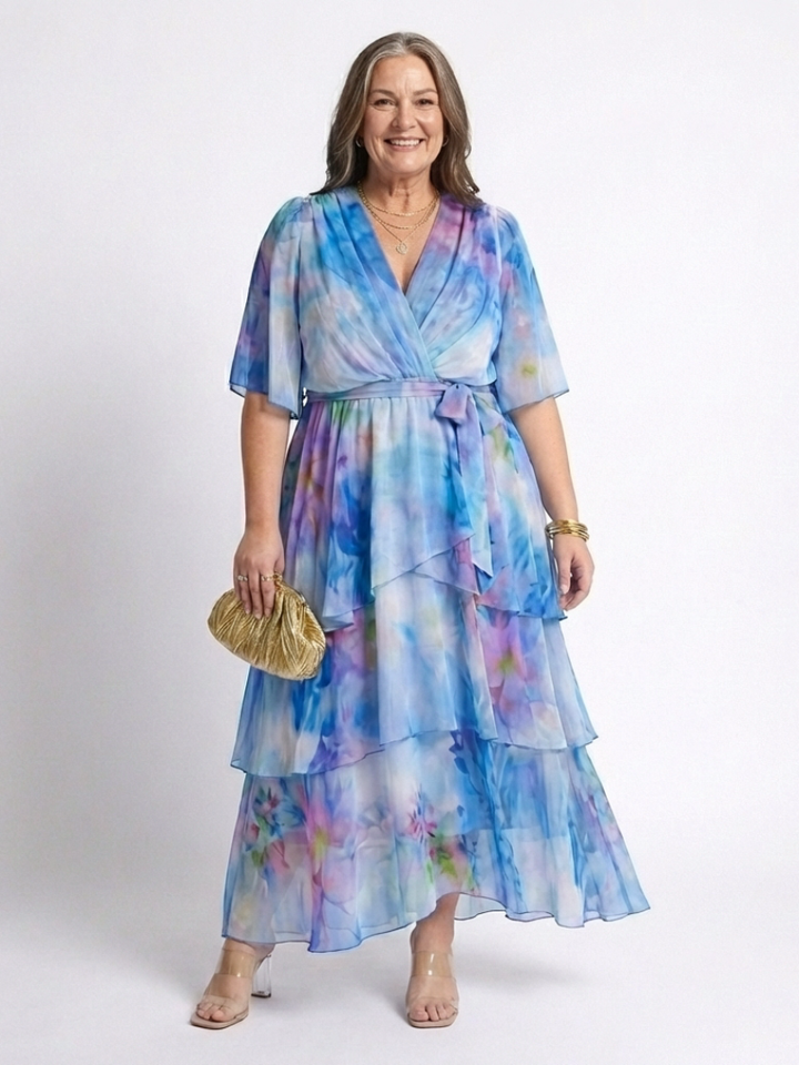 Calista | Robe Maxi Transparente à Ceinture Nouée